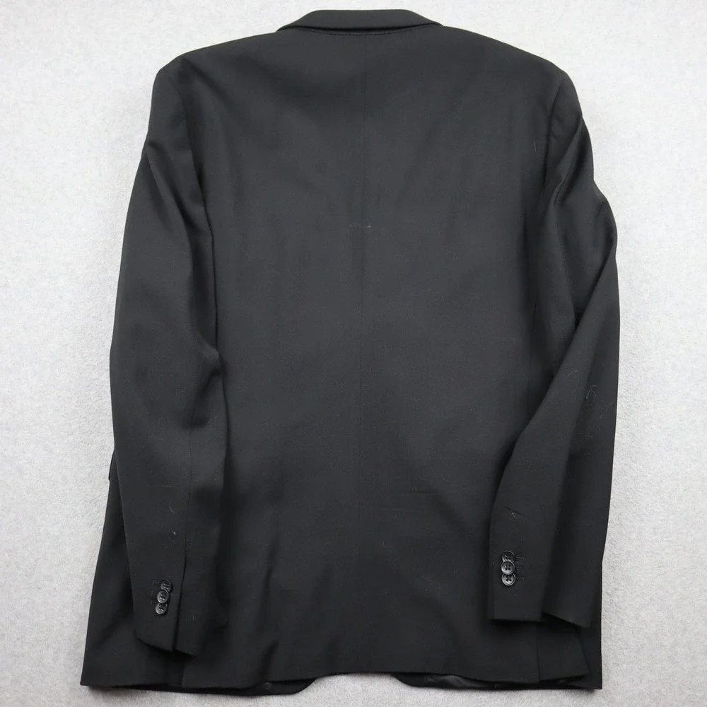 Banana Republic Blazer Mens 46R Tailored Fit Black Wool Lanificio F.lli Cerruti